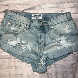One Teaspoon light wash jean shorts size 23 good condition
